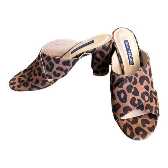 Stuart Weitzman galene crisscross slide tiger print sandal - Picture 10 of 11